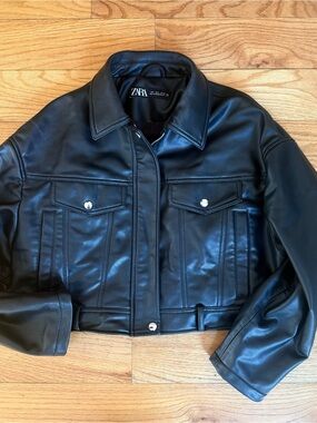 Zara Black Leather Jacket